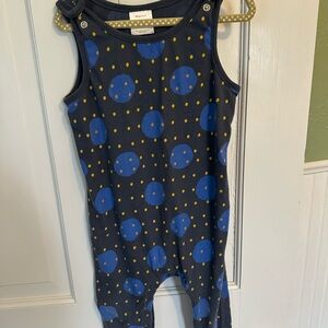 Blue and Yellow Polka Dot Jumpsuit
